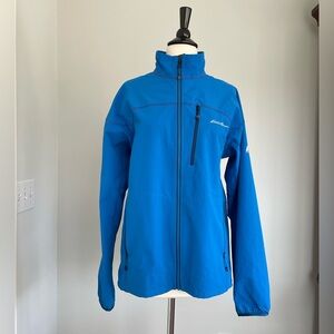 Men’s Lightweight Jacket Eddie Bauer Medium Blue zip front zip pockets half neck